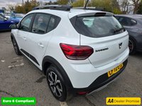 USED 2022 72 DACIA SANDERO STEPWAY 1.0 TCe Prestige Hatchback, 1 owner, Full Service History, Euro 6, 6 Speed Manual, Bi-Fuel, Sat Nav, Alloys, Rear Sensors, Great spec. This 2022 Dacia Sandero Stepway TCe Prestige is a superb example, having been owned by just one person since new. This Euro 6 compliant model boasts a 1.0L Bi Fuel engine, offering an efficient and versatile driving experience. The Prestige trim level ensures you benefit from a host of desirable features, including automatic air conditioning with climate control, an automatic lighting system that activates the LED headlights when needed, and the distinctive LED Y shape Dacia lighting signature.