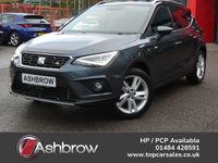 USED 2021 21 SEAT ARONA 1.0 TSI FR 5d 110 S/S 1 OWNER, GOOD SERVICE HISTORY, SAT NAV, FULL LINK FOR APPLE CARPLAY / ANDROID AUTO, WIRELESS PHONE CHARGER, REAR PARKING SENSORS WITH DISPLAY, LED LIGHTS, AUTO LIGHTS & WIPERS, ELECTRIC FOLDING DOOR MIRRORS, CRUISE CONTROL & SPEED LIMITER, VOICE CONTROL, DAB RADIO, BLUETOOTH PHONE & MEDIA WITH VOICE CONTROL, MANUAL 6 SPEED GEARBOX, TINTED GLASS, BLACK CONTRAST ROOF, ROOF RAILS, 17 INCH ALLOY WHEELS, FRONT FOG LIGHTS, BLACK CLOTH INTERIOR, SPORT SEATS, LEATHER FLAT BOTTOM STEERING WHEEL