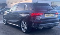 USED 2020 70 AUDI A3 1.5 TFSI 35 S line Sportback 5dr Petrol S Tronic Euro 6 (s/s) (150 ps) THIS CAR COMES WITH 6 MONTHS WARRANTY , BREAKDOWN COVER & RECOVERY++  GREAT EXAMPLE OF AUTOMATIC HATCHBACK APPLE CAR PLAY/ ANDRIOD AUTO + NAVIGATION SYSTEM + BLUETOOTH + DAB RADIO + USB CONNECTION + REAR PARKING SENSORS + FULL  LEATHER TRIM  + CRUISE CONTROL + CLIMATE CONTROL + PRIVACY GLASS + 18 INCH ALLOY WHEELS + AUTO START STOP + ELECTRIC PARKING BRAKE + TRACTION CONTROL + DAY TIME RUNNING LIGHTS + KEY LESS START + S LINE INTERIOR + STITCHED LEATHER STEERING WHEEL + DIGITAL CLUSTER +