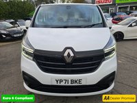 USED 2021 71 RENAULT TRAFIC 2.0 dCi ENERGY 28 Black Edition Van,, Euro 6 ULEZ, Automatic, Cruise, DAB, Bluetooth, A/C, Rear Sensors & Camera, + VAT @ 20%. This 2021 Renault Trafic boasts an MOT valid until September 2026, offering excellent peace of mind for the coming years. This dCi ENERGY 28 Black Edition SWB Standard Roof model is powered by an efficient 2.0 litre diesel engine, meeting Euro 6 emissions standards. It comes equipped with a rear parking camera and rear parking sensors to assist with manoeuvring, alongside a wide view mirror that includes blind spot assistance. For your entertainment and connectivity, enjoy the DAB radio with Blu