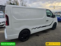 USED 2021 71 RENAULT TRAFIC 2.0 dCi ENERGY 28 Black Edition Van,, Euro 6 ULEZ, Automatic, Cruise, DAB, Bluetooth, A/C, Rear Sensors & Camera, + VAT @ 20%. This 2021 Renault Trafic boasts an MOT valid until September 2026, offering excellent peace of mind for the coming years. This dCi ENERGY 28 Black Edition SWB Standard Roof model is powered by an efficient 2.0 litre diesel engine, meeting Euro 6 emissions standards. It comes equipped with a rear parking camera and rear parking sensors to assist with manoeuvring, alongside a wide view mirror that includes blind spot assistance. For your entertainment and connectivity, enjoy the DAB radio with Blu
