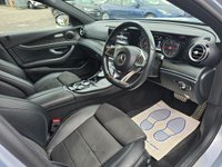 USED 2018 67 MERCEDES-BENZ E-CLASS Silver 2.0 E220d AMG Line Estate, 56,300 miles, 2 owners, Euro 6 ULEZ, Automatic, Bluetooth, Heated Half leather, Sat Nav, Cruise Control, FSH. This 2018 Mercedes Benz E Class E220d AMG Line presents an exceptional opportunity with its remarkably low mileage of just 56,300 miles for its age. This Euro 6 compliant model boasts a powerful yet efficient 2.0 litre diesel engine, delivering an impressive 0-60mph acceleration in only 7.7 seconds. The AMG Line trim ensures a sporty aesthetic and enhanced driving experience, complemented by a generously sized boot, offering practicality for all your needs.  The performance figures for this E Cl