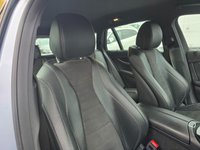 USED 2018 67 MERCEDES-BENZ E-CLASS Silver 2.0 E220d AMG Line Estate, 56,300 miles, 2 owners, Euro 6 ULEZ, Automatic, Bluetooth, Heated Half leather, Sat Nav, Cruise Control, FSH. This 2018 Mercedes Benz E Class E220d AMG Line presents an exceptional opportunity with its remarkably low mileage of just 56,300 miles for its age. This Euro 6 compliant model boasts a powerful yet efficient 2.0 litre diesel engine, delivering an impressive 0-60mph acceleration in only 7.7 seconds. The AMG Line trim ensures a sporty aesthetic and enhanced driving experience, complemented by a generously sized boot, offering practicality for all your needs.  The performance figures for this E Cl