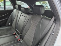 USED 2018 67 MERCEDES-BENZ E-CLASS Silver 2.0 E220d AMG Line Estate, 56,300 miles, 2 owners, Euro 6 ULEZ, Automatic, Bluetooth, Heated Half leather, Sat Nav, Cruise Control, FSH. This 2018 Mercedes Benz E Class E220d AMG Line presents an exceptional opportunity with its remarkably low mileage of just 56,300 miles for its age. This Euro 6 compliant model boasts a powerful yet efficient 2.0 litre diesel engine, delivering an impressive 0-60mph acceleration in only 7.7 seconds. The AMG Line trim ensures a sporty aesthetic and enhanced driving experience, complemented by a generously sized boot, offering practicality for all your needs.  The performance figures for this E Cl