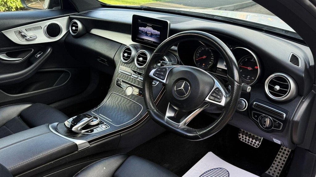 USED 2017 67 MERCEDES-BENZ C CLASS 2.1 C220d AMG Line (Premium) G-Tronic+ Euro 6 (s/s) 2dr BLACK PACK|PANROOF|LOW MILES|