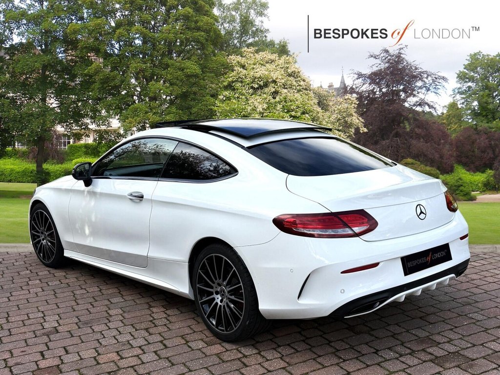 USED 2017 67 MERCEDES-BENZ C CLASS 2.1 C220d AMG Line (Premium) G-Tronic+ Euro 6 (s/s) 2dr BLACK PACK|PANROOF|LOW MILES|