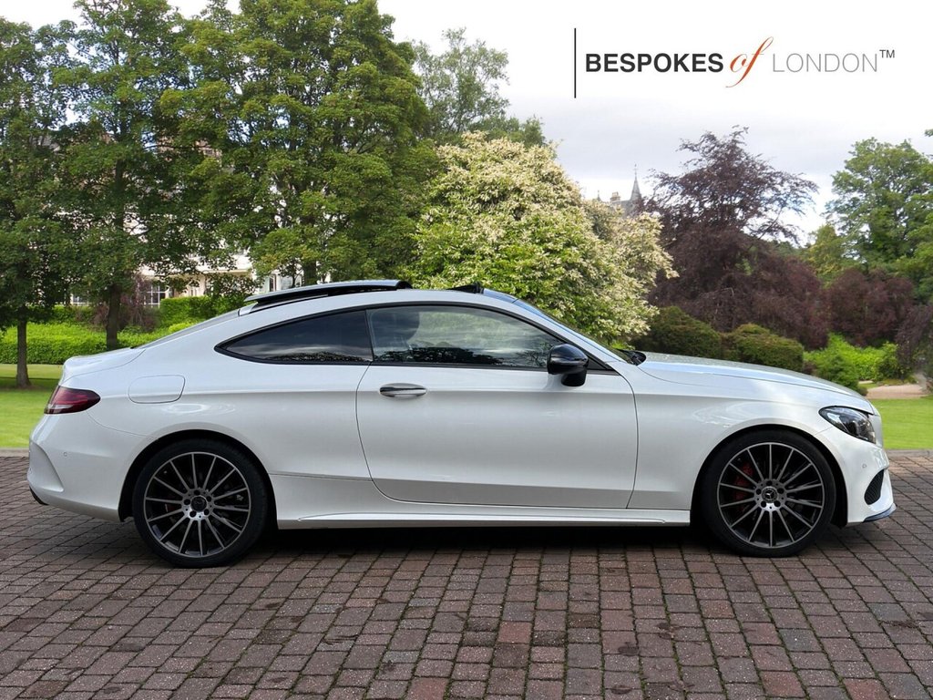 USED 2017 67 MERCEDES-BENZ C CLASS 2.1 C220d AMG Line (Premium) G-Tronic+ Euro 6 (s/s) 2dr BLACK PACK|PANROOF|LOW MILES|