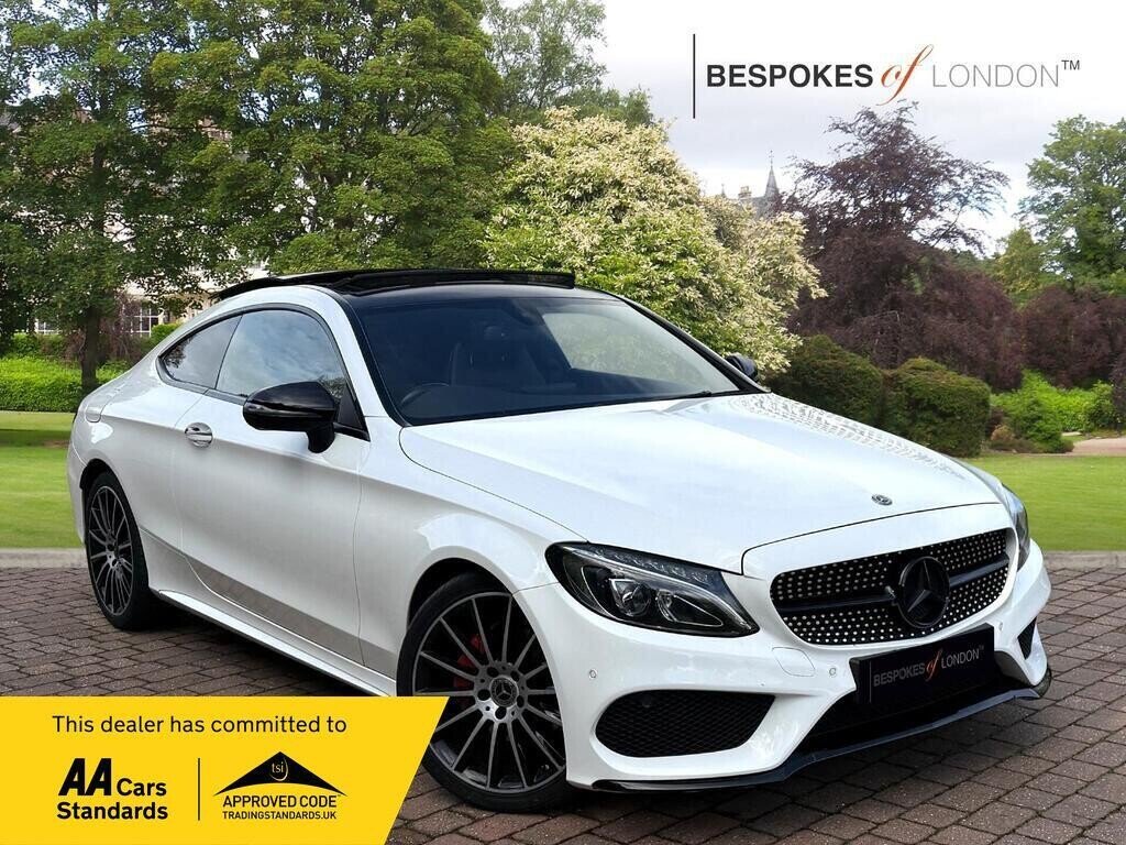 USED 2017 67 MERCEDES-BENZ C CLASS 2.1 C220d AMG Line (Premium) G-Tronic+ Euro 6 (s/s) 2dr BLACK PACK|PANROOF|LOW MILES|