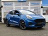 USED 2020 20 FORD PUMA 1.0T EcoBoost MHEV ST-Line X First Edition SUV 5dr Petrol Manual Euro 6 (s/s) (155 ps) Finished in DESERT ISLAND BLUE METALLIC with PART LEATHER Trim. This high specification Ford Puma certainly looks the part. It's got the raised up driving position, the eye-catching design, and a sort of miniature SUV shape. Features include Sat Nav, DAB Radio, B/Tooth, Apple Play, Virtual Dash B and O speakers, Auto Parking, Rear View Camera, Power rear boot and great Low Mileage. Serviced at 17728 miles, 30237 miles, 38574 miles and on arrival at 41573 miles.