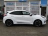 USED 2022 72 FORD PUMA 1.0T EcoBoost MHEV ST-Line X SUV 5dr Petrol Hybrid DCT Euro 6 (s/s) (125 ps) Finished in FROZEN WHITE METALLIC with PART LEATHER SPORTS Trim. This high specification Ford Puma certainly looks the part. It's got the raised up driving position, the eye-catching design, and a sort of miniature SUV shape. Features include Sat Nav, DAB Radio, B/Tooth, Apple Play, Virtual Dash B and O speakers and great Low Mileage.  Just Serviced at 14973 miles.