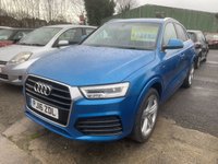 USED 2016 16 AUDI Q3 2.0 TDI S line Plus SUV 5dr Diesel Manual quattro Euro 6 (s/s) (150 ps) FULL SERVICE HISTORY, SAT NAV, PARKING SENSORS, HALF LEATHER TRIM