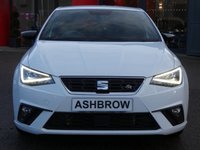 USED 2021 21 SEAT IBIZA 1.0 TSI FR 5d 95 S/S SAT NAV, APPLE CARPLAY & ANDROID AUTO, DAB RADIO, BLUETOOTH, CRUISE CONTROL & SPEED LIMITER, FRONT ASSIST, LED LIGHTS, 17 INCH ALLOY WHEELS, LEATHER FLAT BOTTOM MULTIFUNCTION STEERING WHEEL, ELECTRIC FOLDING MIRRORS, CLIMATE CONTROL, 2x USB C INPUTS, AUTO LIGHTS & WIPERS, COMING HOME & LEAVING LIGHTS, CONVENIENCE TURN SIGNAL, TYRE PRESSURE MONITOR, DRIVE SELECT, VOICE CONTROL, AMBIENT LIGHTING, 1 OWNER, SERVICE HISTORY
