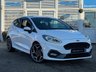 USED 2018 68 FORD FIESTA 1.5T EcoBoost ST-3 Hatchback 3dr Petrol Manual Euro 6 (200 ps) Finished in FROZEN WHITE with contrasting EBONY SPORTS  LEATHER interior trim. It is impossible to ignore that this is one seriously fun car. If you are after some old-school hot hatch fun, the ST is hard to beat. Punching out  200 BHP making it faster than the old model. Features include NAV, Rear Camera, Cruise, Heated Seats and Steering Wheel, Winter Pack, DAB, B/Tooth and more. Dealer Serviced at 4311 miles, 8594 miles, 13271 miles,18225 miles, 22862 miles, 42036 miles, and at 61532 miles.