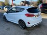 USED 2018 68 FORD FIESTA 1.5T EcoBoost ST-3 Hatchback 3dr Petrol Manual Euro 6 (200 ps) Finished in FROZEN WHITE with contrasting EBONY SPORTS  LEATHER interior trim. It is impossible to ignore that this is one seriously fun car. If you are after some old-school hot hatch fun, the ST is hard to beat. Punching out  200 BHP making it faster than the old model. Features include NAV, Rear Camera, Cruise, Heated Seats and Steering Wheel, Winter Pack, DAB, B/Tooth and more. Dealer Serviced at 4311 miles, 8594 miles, 13271 miles,18225 miles, 22862 miles, 42036 miles, and at 61532 miles.