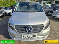 USED 2023 72 MERCEDES-BENZ VITO Silver 2.0 116 CDI Manual Progressive Crew Van, 28,500 miles, 1 owner, Euro 6 ULEZ, Cruise, Reverse Camera, Auto Headlights, FSH,+ VAT @ 20%. This 2023 Mercedes Benz Vito 116 CDI Progressive presents an exceptional ownership proposition with its remarkably low mileage of just 28,500 miles, a testament to its careful use by its single owner. This Euro 6 compliant 2.0L diesel van offers seating for six, making it a versatile choice for both work and personal needs. Its MOT is valid until October 2026, providing peace of mind for the foreseeable future. The Progressive trim level comes equipped with the convenient Headlight Assistant, wh