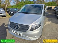 USED 2023 72 MERCEDES-BENZ VITO Silver 2.0 116 CDI Manual Progressive Crew Van, 28,500 miles, 1 owner, Euro 6 ULEZ, Cruise, Reverse Camera, Auto Headlights, FSH,+ VAT @ 20%. This 2023 Mercedes Benz Vito 116 CDI Progressive presents an exceptional ownership proposition with its remarkably low mileage of just 28,500 miles, a testament to its careful use by its single owner. This Euro 6 compliant 2.0L diesel van offers seating for six, making it a versatile choice for both work and personal needs. Its MOT is valid until October 2026, providing peace of mind for the foreseeable future. The Progressive trim level comes equipped with the convenient Headlight Assistant, wh