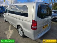 USED 2023 72 MERCEDES-BENZ VITO Silver 2.0 116 CDI Manual Progressive Crew Van, 28,500 miles, 1 owner, Euro 6 ULEZ, Cruise, Reverse Camera, Auto Headlights, FSH,+ VAT @ 20%. This 2023 Mercedes Benz Vito 116 CDI Progressive presents an exceptional ownership proposition with its remarkably low mileage of just 28,500 miles, a testament to its careful use by its single owner. This Euro 6 compliant 2.0L diesel van offers seating for six, making it a versatile choice for both work and personal needs. Its MOT is valid until October 2026, providing peace of mind for the foreseeable future. The Progressive trim level comes equipped with the convenient Headlight Assistant, wh