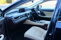 PRE-OWNED 2018 68 LEXUS RX 3.5 450h V6 Premier SUV 5dr Petrol Hybrid CVT 4WD Euro 6 (s/s) (313 ps) Deep Blue Metallic (&pound;645 option), Ivory Leather Interior, 20" Alloy Wheels, Heated and Ventilated Seats, 360 Cameras, Adaptive Cruise Control, Electric tailgate, Head Up DisplayHeated Seats, Electric Adjustable Heated Wood Steering Wheel, LED Headlights With Active High Beam System, Panoramic Sunroof, Electric Tailgate, 5 Driving Modes, Privacy Glass, Wireless Phone Charger, Electric Memory seats, Electric Folding Mirrors, Lane Keep Assist, Smart Entry and Start, Premium Satellite Navigation