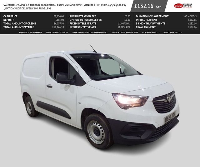 2019 Vauxhall Combo 1.6L Edition 4dr - Photo 6