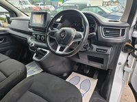 USED 2022 72 RENAULT TRAFIC White 2.0 dCi Blue LL30 Sport Van, 25,000 miles, 1 owner, Euro 6 ULEZ, 6-Speed, Sat Nav, A/C, Parking Sensors, great spec, + VAT @ 20%. This 2022 Renault Trafic presents an exceptional ownership proposition with a remarkably low mileage of just 25,000 miles, having been carefully maintained by a single owner. This dCi Blue LL30 Sport L2 H1 Euro 6 model is powered by an efficient 2.0 litre diesel engine, delivering a robust 148 bhp. It comes equipped with advanced Full LED Headlights featuring distinctive C-Shape Daytime Running Lights, enhancing visibility and the vehicle's modern appearance. For added safety and convenience, it