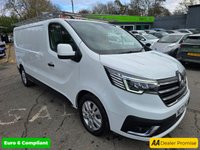 USED 2022 72 RENAULT TRAFIC White 2.0 dCi Blue LL30 Sport Van, 25,000 miles, 1 owner, Euro 6 ULEZ, 6-Speed, Sat Nav, A/C, Parking Sensors, great spec, + VAT @ 20%. This 2022 Renault Trafic presents an exceptional ownership proposition with a remarkably low mileage of just 25,000 miles, having been carefully maintained by a single owner. This dCi Blue LL30 Sport L2 H1 Euro 6 model is powered by an efficient 2.0 litre diesel engine, delivering a robust 148 bhp. It comes equipped with advanced Full LED Headlights featuring distinctive C-Shape Daytime Running Lights, enhancing visibility and the vehicle's modern appearance. For added safety and convenience, it