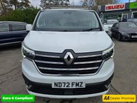 USED 2022 72 RENAULT TRAFIC White 2.0 dCi Blue LL30 Sport Van, 25,000 miles, 1 owner, Euro 6 ULEZ, 6-Speed, Sat Nav, A/C, Parking Sensors, great spec, + VAT @ 20%. This 2022 Renault Trafic presents an exceptional ownership proposition with a remarkably low mileage of just 25,000 miles, having been carefully maintained by a single owner. This dCi Blue LL30 Sport L2 H1 Euro 6 model is powered by an efficient 2.0 litre diesel engine, delivering a robust 148 bhp. It comes equipped with advanced Full LED Headlights featuring distinctive C-Shape Daytime Running Lights, enhancing visibility and the vehicle's modern appearance. For added safety and convenience, it