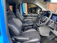 USED 2025 25 FORD TRANSIT CUSTOM MS-RT 5 SEAT L1 SWB FAST BLUE AUTO CREW VAN 4K MILES DIESEL LOW MILES, 2 YEAR WARRANTY