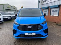 USED 2025 25 FORD TRANSIT CUSTOM MS-RT 5 SEAT L1 SWB FAST BLUE AUTO CREW VAN 4K MILES DIESEL LOW MILES, 2 YEAR WARRANTY