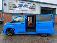 USED 2025 25 FORD TRANSIT CUSTOM MS-RT 5 SEAT L1 SWB FAST BLUE AUTO CREW VAN 4K MILES DIESEL LOW MILES, 2 YEAR WARRANTY