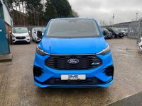 USED 2025 25 FORD TRANSIT CUSTOM MS-RT 5 SEAT L1 SWB FAST BLUE AUTO CREW VAN 4K MILES DIESEL LOW MILES, 2 YEAR WARRANTY