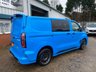 USED 2025 25 FORD TRANSIT CUSTOM MS-RT 5 SEAT L1 SWB FAST BLUE AUTO CREW VAN 4K MILES DIESEL LOW MILES, 2 YEAR WARRANTY