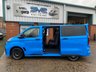 USED 2025 25 FORD TRANSIT CUSTOM MS-RT 5 SEAT L1 SWB FAST BLUE AUTO CREW VAN 4K MILES DIESEL LOW MILES, 2 YEAR WARRANTY