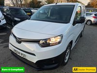 USED 2024 24 TOYOTA PROACE CITY White 1.5 BlueHDi Active Short Van, 14,999 miles, 1 owner, Euro 6 ULEZ, 6-Speed, Bluetooth, A/C, Rear Sensors, FSH, great spec, + VAT @ 20%. This 2024 Toyota PROACE CITY Active Short Panel Van SWB Euro 6 (s/s) 5dr boasts exceptionally low mileage for its age, having covered just 14999 miles, and has been owned by only one careful owner. This versatile BlueHDi Active model is equipped with a reliable 1.5L Diesel Engine and meets Euro 6 emission standards. For your convenience, it features automatic headlights that switch on when needed, manual air conditioning to keep you comfortable, and Bluetooth connectivity for seamless phone inte