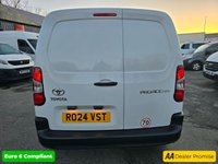 USED 2024 24 TOYOTA PROACE CITY White 1.5 BlueHDi Active Short Van, 14,999 miles, 1 owner, Euro 6 ULEZ, 6-Speed, Bluetooth, A/C, Rear Sensors, FSH, great spec, + VAT @ 20%. This 2024 Toyota PROACE CITY Active Short Panel Van SWB Euro 6 (s/s) 5dr boasts exceptionally low mileage for its age, having covered just 14999 miles, and has been owned by only one careful owner. This versatile BlueHDi Active model is equipped with a reliable 1.5L Diesel Engine and meets Euro 6 emission standards. For your convenience, it features automatic headlights that switch on when needed, manual air conditioning to keep you comfortable, and Bluetooth connectivity for seamless phone inte