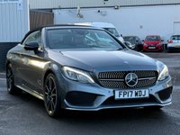 USED 2017 17 MERCEDES-BENZ C-CLASS 3.0 C43 V6 AMG (Premium Plus) Cabriolet 2dr Petrol G-Tronic+ 4MATIC Euro 6 (s/s) (367 ps) THIS CAR COMES WITH 6 MONTHS WARRANTY , BREAKDOWN COVER & RECOVERY++  GREAT EXAMPLE OF AUTOMATIC CONVERTABLE + NAVIGATION SYSTEM + BLUETOOTH + DAB RADIO + USB CONNECTION + FRONT AND REAR PARKING SENSORS + REVERSING CAMERA + FULL  LEATHER TRIM  + FRONT HEATED SEATS + FRONT MEMORY SEATS + CRUISE CONTROL + CLIMATE CONTROL + 19 INCH ALLOY WHEELS + BURMESTER SOUND SYSTEM + AUTO START STOP + ELECTRIC PARKING BRAKE + ELECTRIC SEAT ADJUSTMENT+ TRACTION CONTROL + DAY TIME RUNNING LIGHTS + KEY LESS START