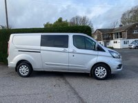 USED 2023 72 FORD TRANSIT CUSTOM 320 LIMITED L2 LWB 6 SEAT DCIV 2.0 ECOBLUE 130PS One Company Owner, 44000 Miles, Desirable High Specification 6 Seater Crew Van With Air Con, Alloys, Media Screen, Rear Camera & Much More!