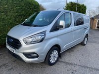 USED 2023 72 FORD TRANSIT CUSTOM 320 LIMITED L2 LWB 6 SEAT DCIV 2.0 ECOBLUE 130PS One Company Owner, 44000 Miles, Desirable High Specification 6 Seater Crew Van With Air Con, Alloys, Media Screen, Rear Camera & Much More!