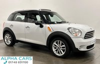 USED 2013 13 MINI COUNTRYMAN 1.6 Cooper D SUV 5dr Diesel Manual Euro 5 (s/s) (112 ps) Mini Countyman Cooper D 5 Door, Versatile , Stylish Mini Hosting a generous specification . Electric Glass Sunroof, Chili Pack, Chrome line Interior, Flat floor load, Full blutooth preparation USB audio, Piano black dashboard,