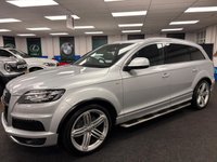 USED 2014 14 AUDI Q7 3.0 TDI V6 S line Plus SUV 5dr Diesel Tiptronic quattro Euro 5 (s/s) (245 ps) UK DELIVERY FLAT FEE &pound;175 (SUBJECT TO DEAL) *OVER 100 IMAGES ON OUR WEBSITE*BESPOKE FINANCE ARRANGED*PART EXCHANGE WELCOME*ALL VEHICLES HPI CLEAR