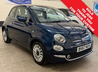 USED 2017 67 FIAT 500 1.2 Lounge Panoramic Hatchback 3 Door Petrol Manual Euro 6 (s/s) (69 bhp) PANORAMIC SUNROOF REAR PARKING AID