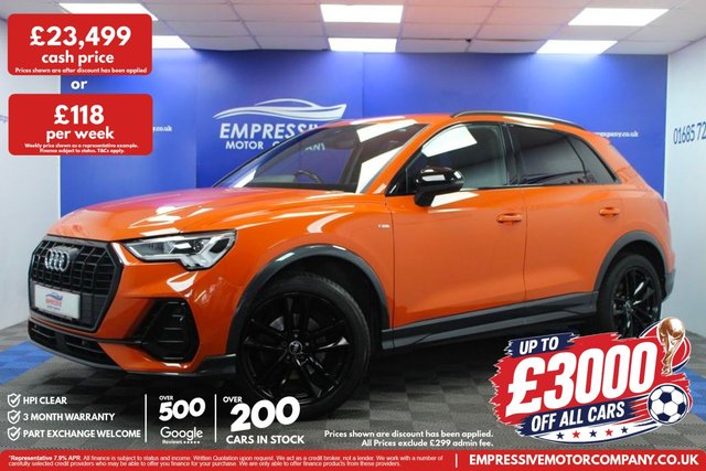 View our Audi Q3 1.5 TFSI CoD 35 Black Edition SUV 5dr Petrol S Tronic Euro 6 (s/s) (150 ps)