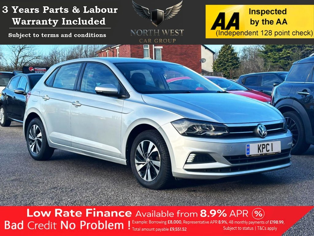 VOLKSWAGEN POLO 1.0 TSI GPF SE Hatchback 5dr Petrol DSG Euro 6 (s/s) (95 ps)***DRIVE AWAY TODAY*** NATIONWIDE PARTS & LABOUR WARRANTY INCLUDED + 12 MONTHS AA BREAKDOWN FREE FINANCE AVAILABLE LOW RATES INSTANT DECISION