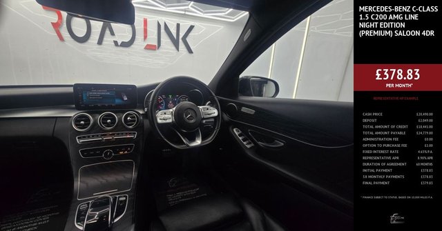 2020 MERCEDES-BENZ C-CLASS 1.5 C200 AMG Line Night Edition (Premium) Saloon 4dr Petrol G-Tronic+ Euro 6 (s/s) (198 ps) - Photo 3