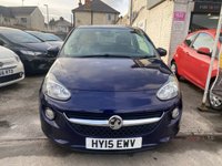 USED 2015 15 VAUXHALL ADAM 1.4 16v JAM Hatchback 3dr Petrol Manual Euro 5 (87 ps) LOW MILEAGE EXAMPLE. CLEAN CONDITION THROUGHOUT. COMES WITH SERVICE HISTORY/ FRESH SERVICE AND NEW MOT. IDEAL NEW DRIVER CAR BEING CHEAP AND ECONOMIC. GROUP 6 INSURANCE. FINISHED IN A NICE METALLIC BLUE COLOUR. SPEC INCLUDES PARKING SENSORS , ALLOY WHEELS, CLOTH INTERIOR, ELECTRIC WINDOWS AND MIRRORS, REMOTE LOCKING, CITY STEER, MEDIA SCREEN + 3 MONTHS WARRANTY + 12 MONTHS AA BREAKDOWN COVER INCLUDED