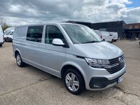 USED 2020 70 VOLKSWAGEN TRANSPORTER 2.0 TDI T32 LWB HIGHLINE 150BHP KOMBI DOUBLE CAB DSG AUTO FWD. AC. SENSORS. FINANCE. PX. 1 OWNER. KOMBI VAN. 5 SEATER. AC. FINANCE. PX.