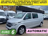 USED 2020 70 VOLKSWAGEN TRANSPORTER 2.0 TDI T32 LWB HIGHLINE 150BHP KOMBI DOUBLE CAB DSG AUTO FWD. AC. SENSORS. FINANCE. PX. 1 OWNER. KOMBI VAN. 5 SEATER. AC. FINANCE. PX.