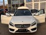 USED 2017 17 MERCEDES-BENZ C-CLASS 2.1 C220d AMG Line (Premium) Saloon 4dr Diesel G-Tronic+ Euro 6 (s/s) (170 ps) Finished in POLAR WHITE with contrasting EBONY LEATHER ELECTRIC MEMORY seats. This dynamic looking saloon has some great extras. It is sporty and agile and great fun to drive. Features include, Pan Roof, Sat Nav, Rear view Camera, DAB Radio, B/Tooth, 18" ALLOYS, Electric Heated Memory leather seats, Cruise Control, Front and Rear Park sensors, Electric Rear Boot and much more. Dealer serviced at 5651 miles, 10097 miles, 13982 miles, 16523 miles, 19871 miles, 22357 miles and at 26396 miles.