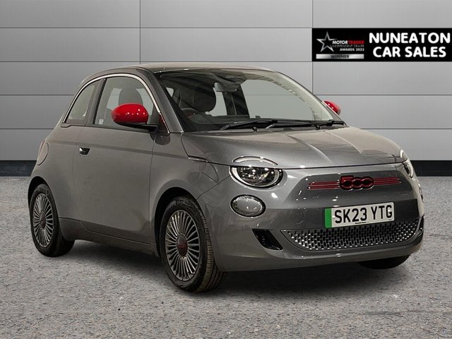 2023 K FIAT 500E 42kWh RED Hatchback 3dr Electric Auto (118 ps) BLUETOOTH