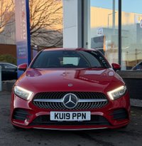 USED 2019 19 MERCEDES-BENZ A-CLASS 2.0 A220 AMG Line (Executive) Hatchback 5dr Petrol 7G-DCT Euro 6 (s/s) (190 ps) HALF LEATER TRIM +  SAT NAV + DAB +  FRONT AND REAR PARKING SENSORS +  KEYLESS-GO +  Steering Wheel - 3-Spoke Multi-Function with Galvanised Gearshift Paddles +  AUTO START/STOP +  18 INCH ALLOYS AMG 5 TWIN SPOKE DESIGN
