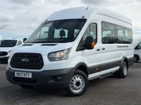 USED 2017 17 FORD TRANSIT 2.2 TDCI 460 HDT TREND MINIBUS 4DR DIESEL MANUAL L4 H3 (18 SEATS) (196 G/KM, 123 BHP) 